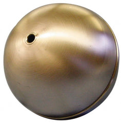 Made in USA - 2" Diam, Spherical, Tubed Through Connection, Metal Float - 1/4" Rod Thread, Stainless Steel, 850 Max psi, 26 Gauge - Exact Tooling