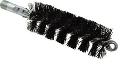 Schaefer Brush - 5" Brush Length, 1-3/4" Diam, Nylon Single Stem, Single Spiral Tube Brush - 7-1/4" Long, Nylon, 1/4" NPSM Male Connection - Exact Tooling