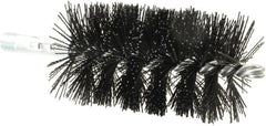 Schaefer Brush - 5" Brush Length, 2-3/4" Diam, Nylon Single Stem, Single Spiral Tube Brush - 7-1/4" Long, Nylon, 1/4" NPSM Male Connection - Exact Tooling