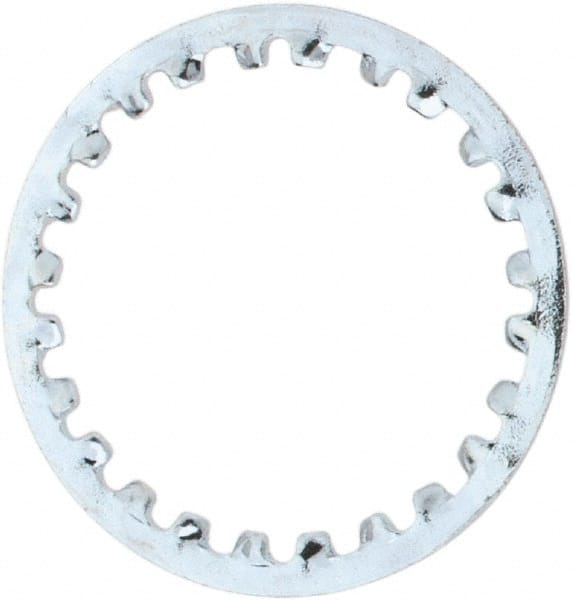 Value Collection - 7/16" Screw, 0.4755" ID, Steel Internal Tooth Lock Washer - 0.6005" OD, Zinc-Plated, Grade 1075 - Exact Tooling