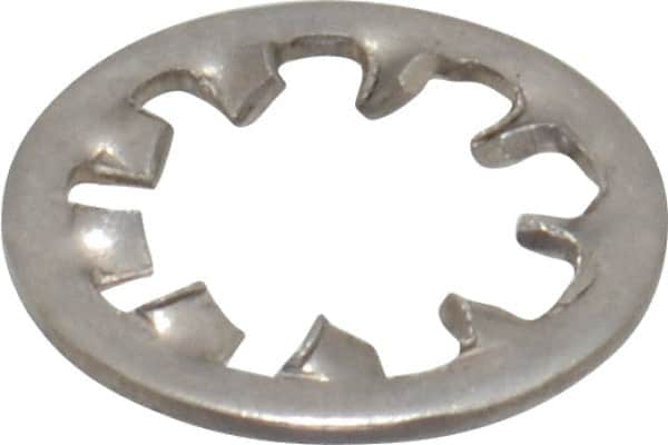 Made in USA - 1/4" Screw, 0.267" ID, Stainless Steel Internal Tooth Lock Washer - 0.478" OD, Uncoated, Grade 316 - Exact Tooling