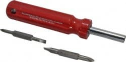 Value Collection - 4 Piece Phillips & Slotted Screwdriver Set - Blade Sizes: Width 3/16 & 9/32, Bit Sizes: Philips #1 & #2, Tip Thickness: 3/16 & 1/4 - Exact Tooling