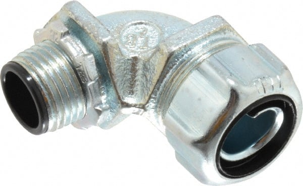 Thomas & Betts - 1/2" Trade, Steel Threaded Angled Liquidtight Conduit Connector - Insulated - Exact Tooling