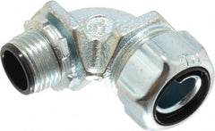 Thomas & Betts - 1/2" Trade, Steel Threaded Angled Liquidtight Conduit Connector - Insulated - Exact Tooling
