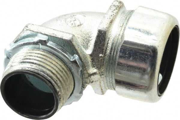 Thomas & Betts - 1" Trade, Steel Threaded Angled Liquidtight Conduit Connector - Insulated - Exact Tooling