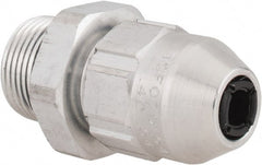 Thomas & Betts - 0.4 to 0.54" Cable Capacity, Class 1, Gas & Vapor Environments, Straight Strain Relief Cord Grip - 3/4 NPT Thread, Aluminum - Exact Tooling