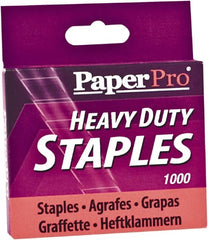 PaperPro - 1/2" Leg Length, Steel Staples-Cartridge - 100 Sheet Capacity, For Use with PaperPro 1300 - Exact Tooling