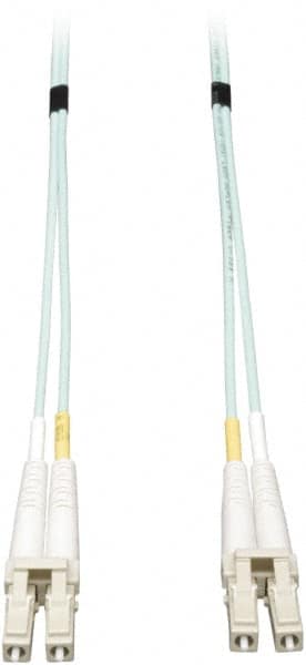 Tripp-Lite - 10' Long, LC/LC Head, Multimode Fiber Optic Cable - Aqua, Use with LAN - Exact Tooling
