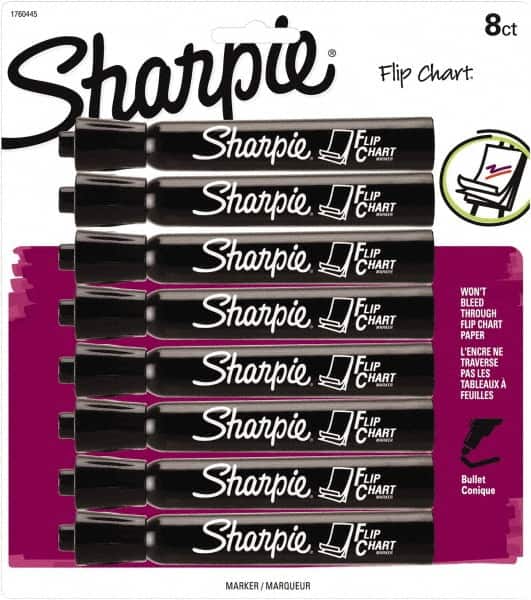 Sharpie - Black Permanent Marker - Bullet Tip, Water Based - Exact Tooling