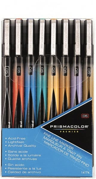 Prismacolor - Assorted Colors, Art Marker - Fine Tip, Alcohol Based Ink - Exact Tooling