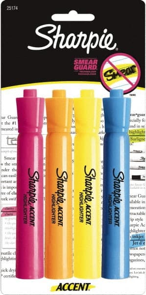 Sharpie - Assorted Colors, Highlighter - Chisel Tip, AP Nontoxic Ink - Exact Tooling