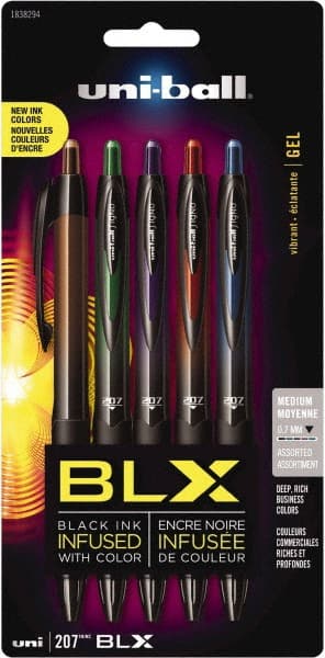 Uni-Ball - 0.7mm Retractable Pen - Blue & Black, Brown & Black, Green & Black, Purple & Black, Red & Black - Exact Tooling