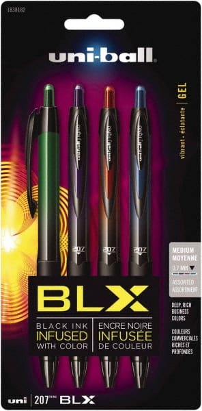 Uni-Ball - 0.7mm Retractable Pen - Blue & Black, Green & Black, Purple & Black, Red & Black - Exact Tooling