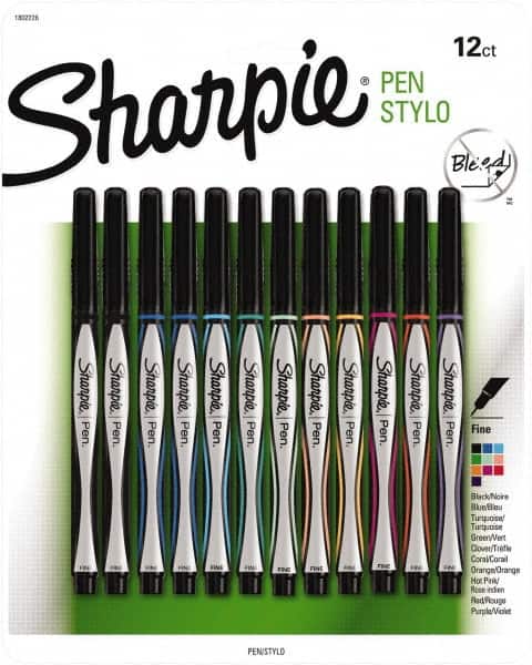Sharpie - Fine Point Porous Point Pen - Assorted Colors - Exact Tooling