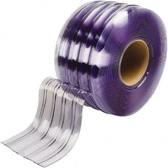 TMI, LLC - Clear Ribbed Bulk Strip Roll, Low Temperature Dock Curtain Strips - 16" Wide x 100' Long x 0.144" Thick, PVC - Exact Tooling