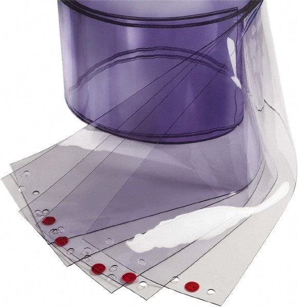 TMI, LLC - Clear Smooth Replacement Strips, Low Temperature Dock Curtain Strips - 8" Wide x 7' Long x 0.08" Thick, PVC - Exact Tooling