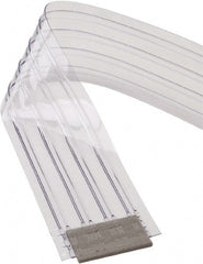 TMI, LLC - Clear Ribbed with Reinforced Bonded Bead Replacement Strips, Armor Bond Dock Curtain Strips - 12" Wide x 8' Long x 0.108" Thick, PVC - Exact Tooling