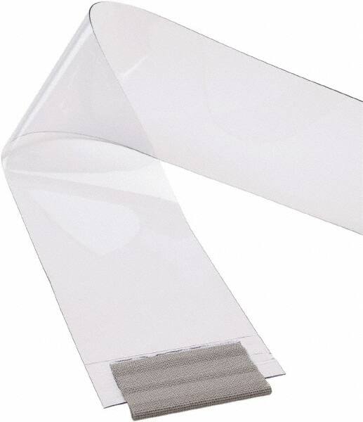TMI, LLC - Clear Smooth with Reinforced Bonded Bead Replacement Strips, Armor Bond Dock Curtain Strips - 12" Wide x 8' Long x 1/8" Thick, PVC - Exact Tooling