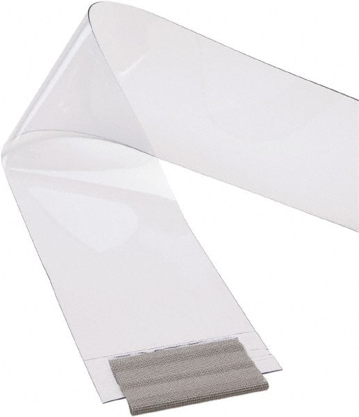 TMI, LLC - Clear Smooth with Reinforced Bonded Bead Replacement Strips, Armor Bond Dock Curtain Strips - 8" Wide x 7' Long x 0.08" Thick, PVC - Exact Tooling