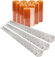 Aleco - 7' Door Width x 10' Door Height PVC Smooth Strip Door Kit - Light Beige Tint - Exact Tooling