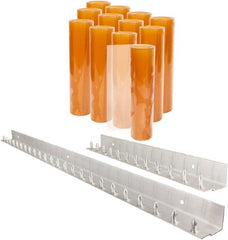 Aleco - 6' Door Width x 8' Door Height PVC Smooth Strip Door Kit - Light Beige Tint - Exact Tooling
