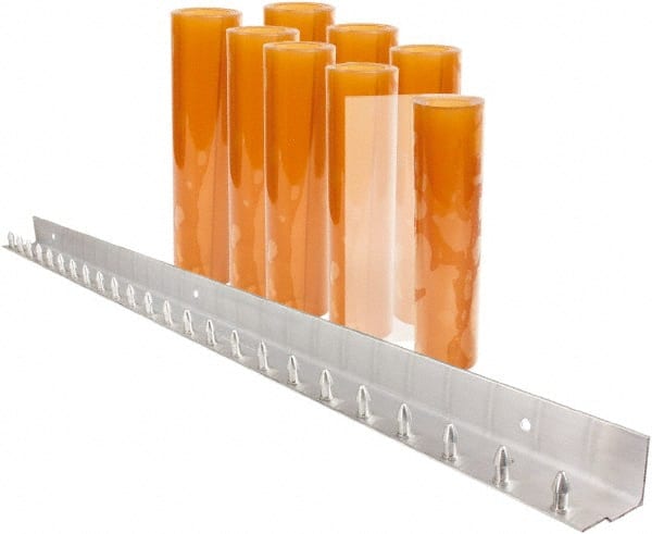 Aleco - 4' Door Width x 7' Door Height PVC Smooth Strip Door Kit - Light Beige Tint - Exact Tooling