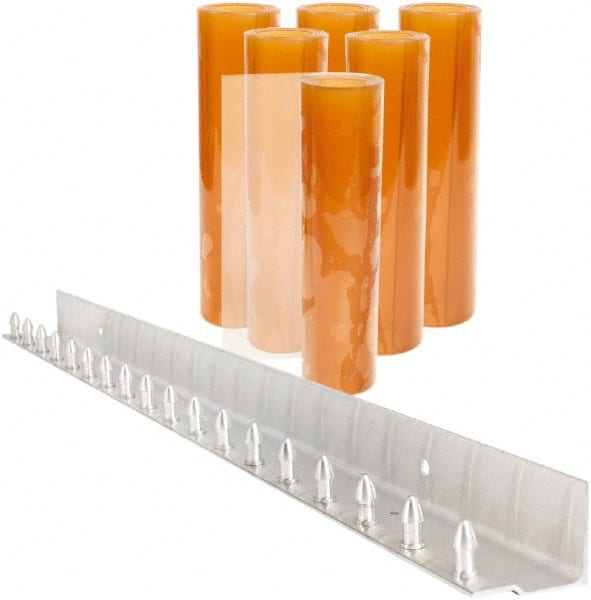 Aleco - 3' Door Width x 7' Door Height PVC Smooth Strip Door Kit - Light Beige Tint - Exact Tooling