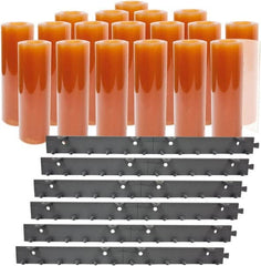 Aleco - 12' Door Width x 12' Door Height PVC Smooth Strip Door Kit - Light Beige Tint - Exact Tooling