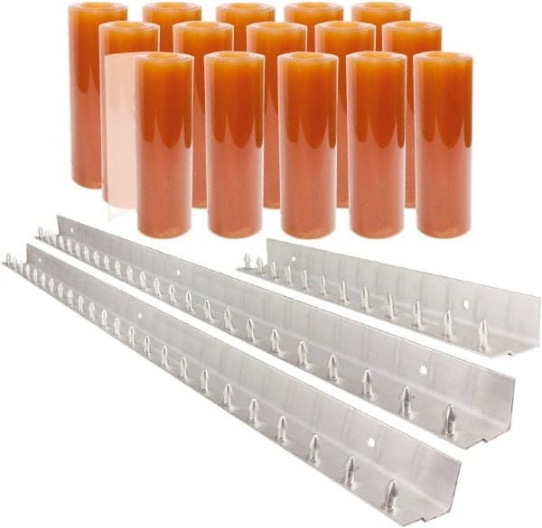 Aleco - 10' Door Width x 12' Door Height PVC Smooth Strip Door Kit - Light Beige Tint - Exact Tooling