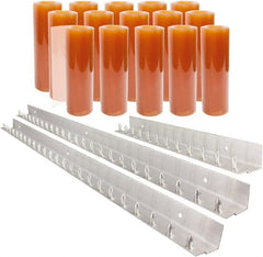 Aleco - 10' Door Width x 12' Door Height PVC Smooth Strip Door Kit - Light Beige Tint - Exact Tooling