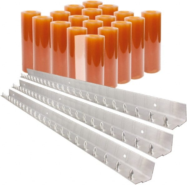 Aleco - 12' Door Width x 12' Door Height PVC Smooth Strip Door Kit - Light Beige Tint - Exact Tooling