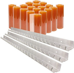 Aleco - 12' Door Width x 12' Door Height PVC Smooth Strip Door Kit - Light Beige Tint - Exact Tooling