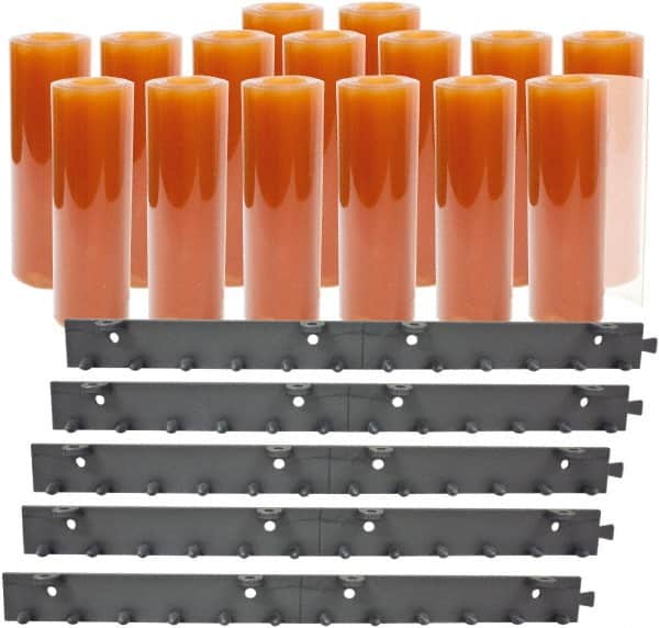 Aleco - 10' Door Width x 10' Door Height PVC Smooth Strip Door Kit - Light Beige Tint - Exact Tooling