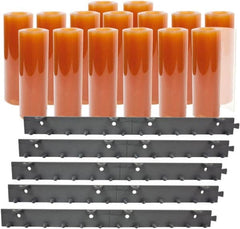 Aleco - 10' Door Width x 10' Door Height PVC Smooth Strip Door Kit - Light Beige Tint - Exact Tooling