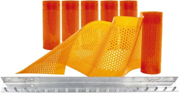 Aleco - 3' Door Width x 7' Door Height PVC AmberTech Anti-Insect Strip Door Kit - Amber - Exact Tooling