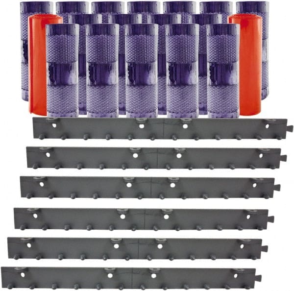 Aleco - 12' Door Width x 12' Door Height PVC Clear Smooth Anti-Insect Strip Door Kit - Clear - Exact Tooling