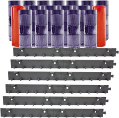 Aleco - 12' Door Width x 12' Door Height PVC Clear Smooth Anti-Insect Strip Door Kit - Clear - Exact Tooling