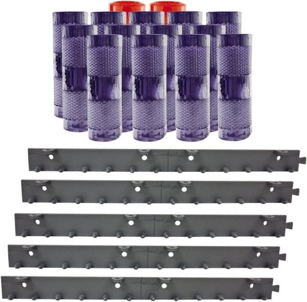 Aleco - 10' Door Width x 10' Door Height PVC Clear Smooth Anti-Insect Strip Door Kit - Clear - Exact Tooling