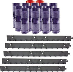 Aleco - 10' Door Width x 10' Door Height PVC Clear Smooth Anti-Insect Strip Door Kit - Clear - Exact Tooling