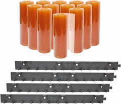 Aleco - 8' Door Width x 8' Door Height PVC Smooth Strip Door Kit - Light Beige Tint - Exact Tooling