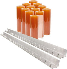 Aleco - 8' Door Width x 8' Door Height PVC Smooth Strip Door Kit - Light Beige Tint - Exact Tooling