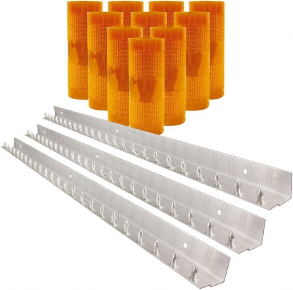 Aleco - 7' Door Width x 10' Door Height PVC AmberTech Anti-Insect Strip Door Kit - Amber - Exact Tooling