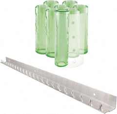 Aleco - 4' Door Width x 7' Door Height PVC Clear Smooth Antistatic Strip Door Kit - Light Green Tint - Exact Tooling