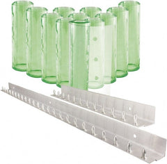 Aleco - 6' Door Width x 8' Door Height PVC Clear Smooth Antistatic Strip Door Kit - Light Green Tint - Exact Tooling