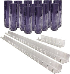 Aleco - 9' Door Width x 9' Door Height PVC Clear Smooth Strip Door Kit - Clear - Exact Tooling