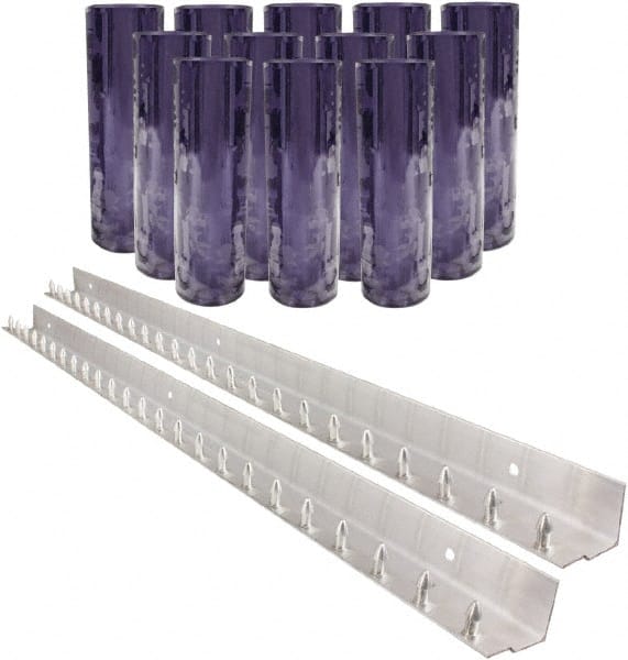 Aleco - 8' Door Width x 10' Door Height PVC Clear Smooth Strip Door Kit - Clear - Exact Tooling