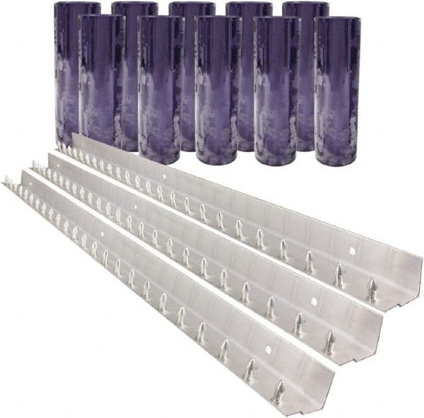 Aleco - 7' Door Width x 10' Door Height PVC Clear Smooth Strip Door Kit - Clear - Exact Tooling