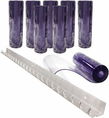 Aleco - 4' Door Width x 7' Door Height PVC Clear Smooth Strip Door Kit - Clear - Exact Tooling