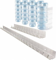 Aleco - 6' Door Width x 8' Door Height PVC Clear Ribbed Strip Door Kit - Clear - Exact Tooling