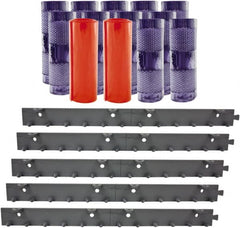 Aleco - 9' Door Width x 9' Door Height PVC Clear Smooth Anti-Insect Strip Door Kit - Clear - Exact Tooling